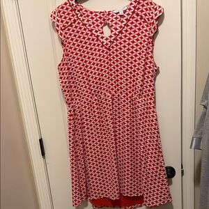 41 Hawthorn Red and White Patterned Dress